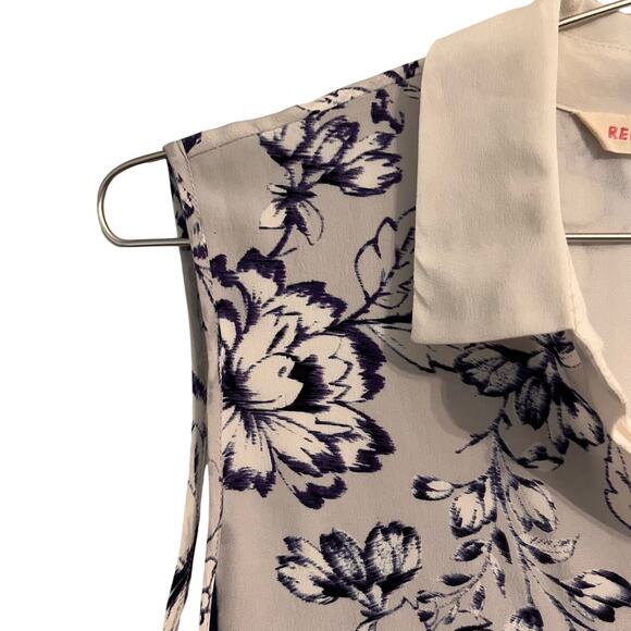 Rebecca Taylor Womens Purple Silk Floral Sleeveless Shirt Dress 4 - Picture 6 of 8